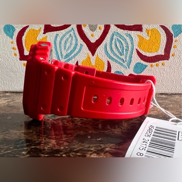 Casio OAK G-Shock GA2100-4AER 48.5mm Red Carbon Resin Case with Red Resin Band - Picture 6 of 8